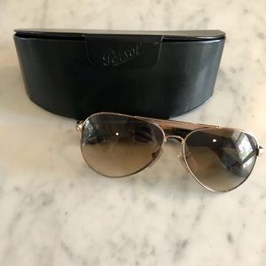 Persol Havana Aviator Sunglasses